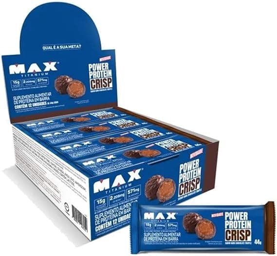 Power Protein Crisp Bar 12unid 44g Dark Truffle, R$123,90 frete grátis