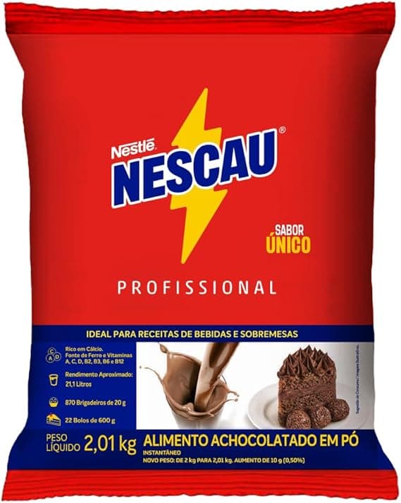 NESCAU 2,01 kg por R$44,90 na Amazon: rende bem em casa