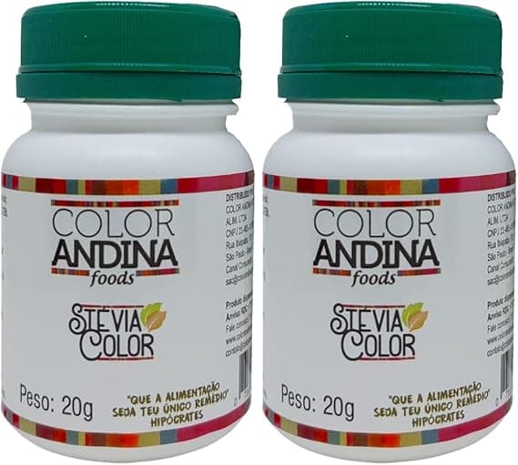 Adoçante Stévia Color Andina 2x20g: R$120,22 com entrega grátis