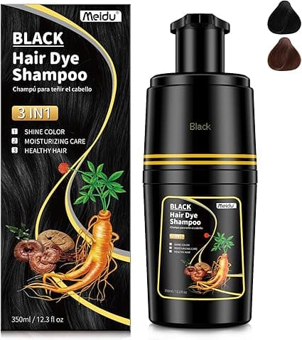 IIIMEIDU Xampu Tintura 3 em 1 Preto 350ml – R$99,79 por R$42,40