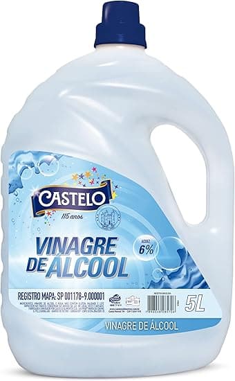 Castelo Vinagre de Álcool 6% 5L: R$34,57 com desconto frente a R$38,34