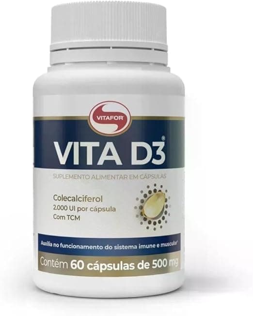 Vitafor Vita D3 60 cápsulas com 2000 UI cada – R$56,90 na Amazon