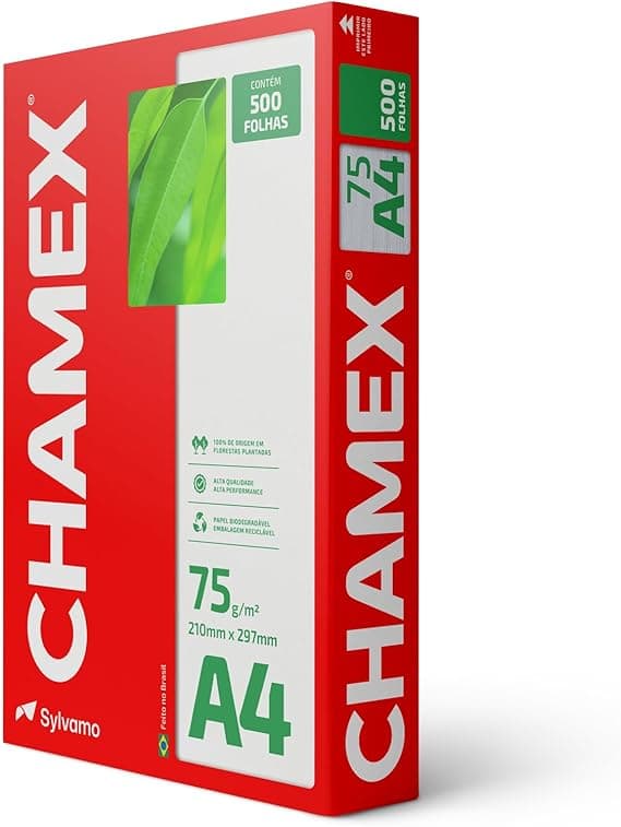 Chamex A4 75g, 500 folhas: preço caiu para R$29,51 na Amazon
