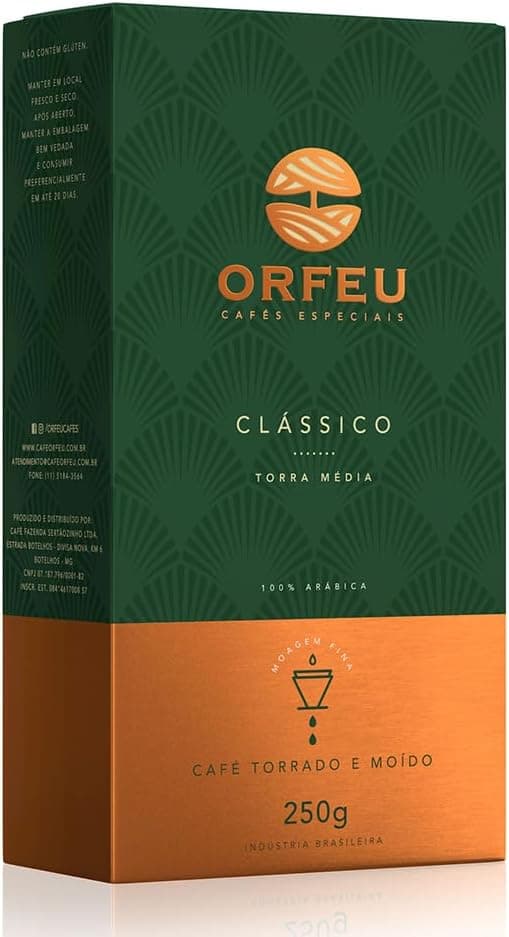 Orfeu Café Moído Clássico 250g: aroma floral, doçura e R$43,98 Amazon