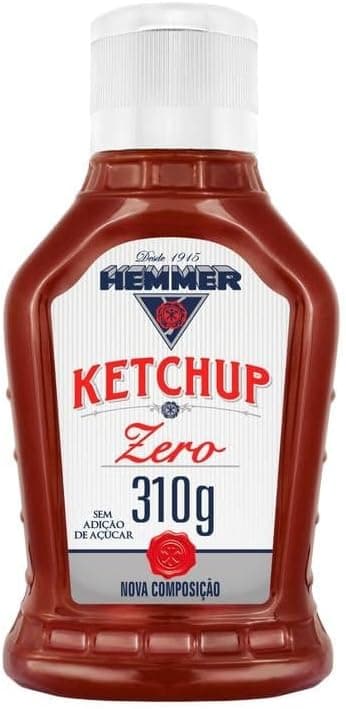 Hemmer Ketchup Zero 310G: R$9,09 na Amazon, zero açúcar, ótimo custo