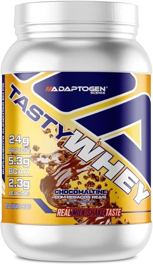Tasty Whey 900g Adaptogen: R$199,90 com frete grátis, sabor Ovomaltine