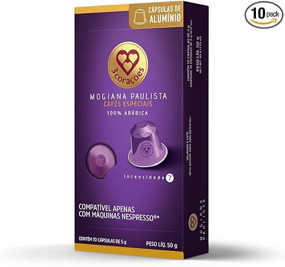 3 Corações Mogiana Paulista: 10 cápsulas Nespresso Original por R$28,90