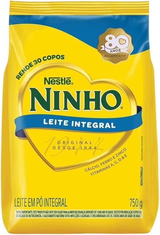 Leite Ninho Forti+ 750g Integral por R$45,89 na Amazon com frete grátis