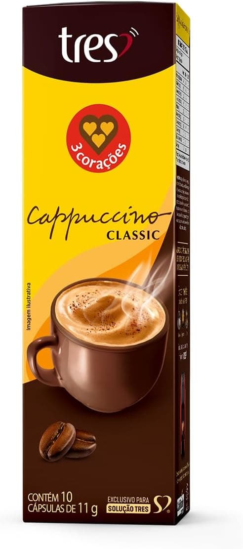 Cappuccino Classic TRES 3 Corações: 10 unid por R$19,90 na Amazon