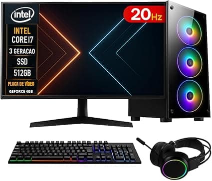 PC Gamer com i7-3770, 16GB, 512GB SSD e monitor incluído por R$1.899