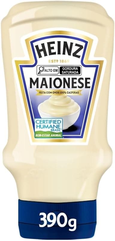 Maionese Heinz Tradicional 390 g por R$13,79 — cremosidade clássica