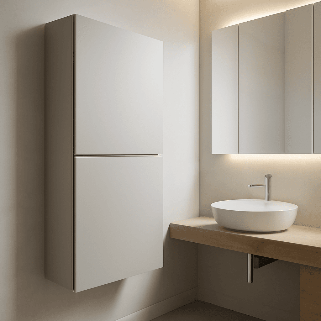 banheiro funcional com peça versátil que une design moderno e praticidade diária