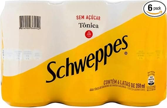 Schweppes Tônica Sem Açúcar 350ml 6x: R$23,64 na Amazon, R$3,94/un