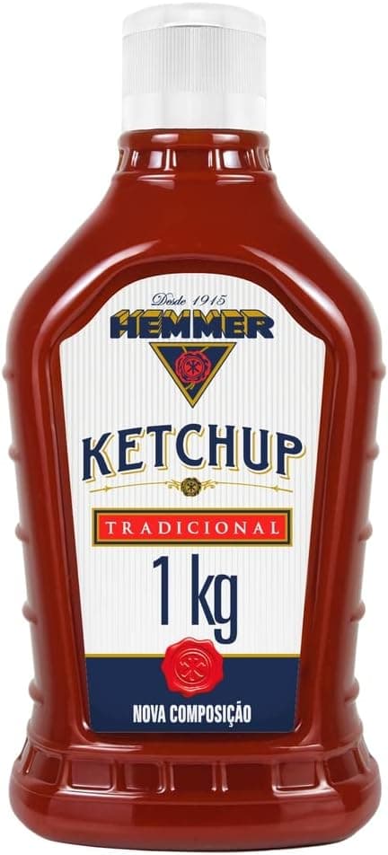 Ketchup Hemmer Tradicional em embalagem 1 kg por R$16,60 na Amazon