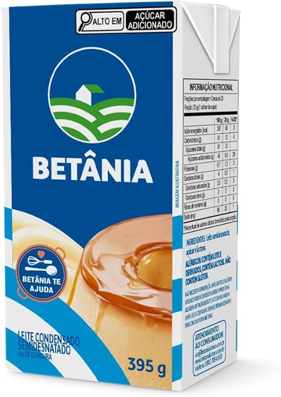 Leite Condensado Betânia Semidesnatado 395 g por R$7,99 na Amazon
