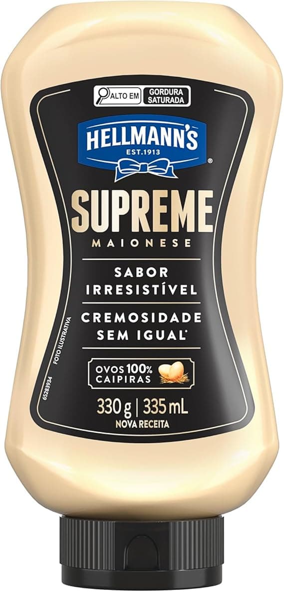 Hellmann’s Supreme 330g fica R$13,99 na Amazon com frete acima de R$19