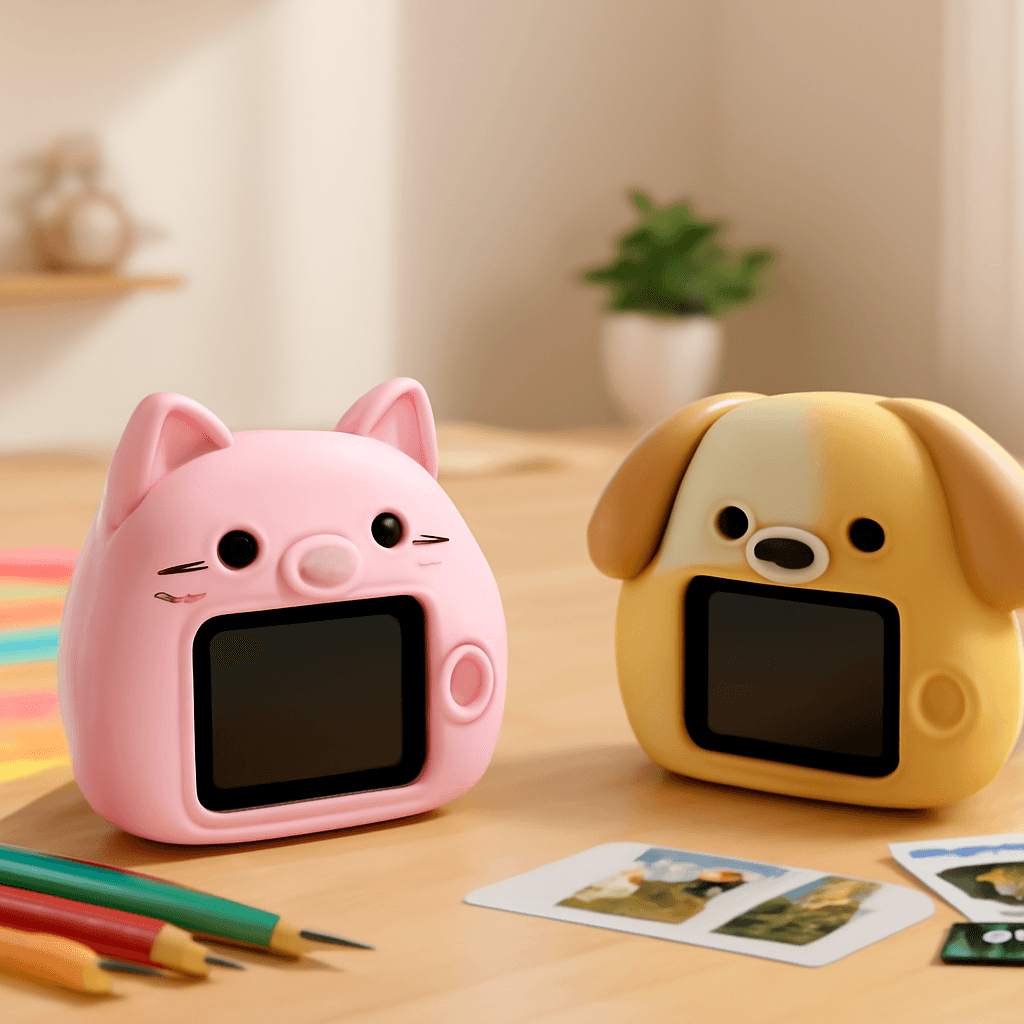 Câmera infantil digital que incentiva criatividade e registra momentos do dia a dia