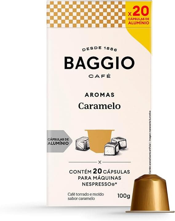Baggio Aroma Caramelo: 20 cápsulas por R$41 compatíveis com Nespresso