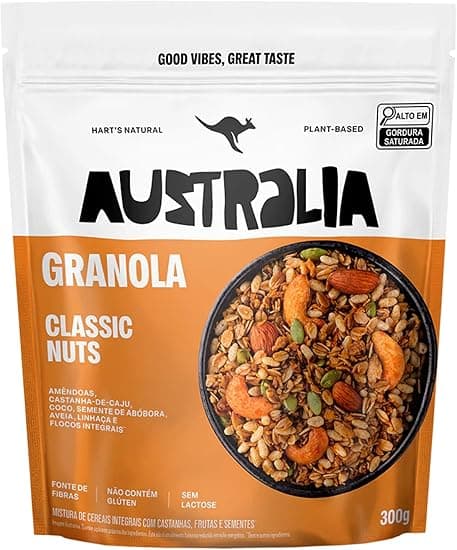 Hart’s Granola Australia Nuts: R$39,60 na Amazon; vegana e sem glúten