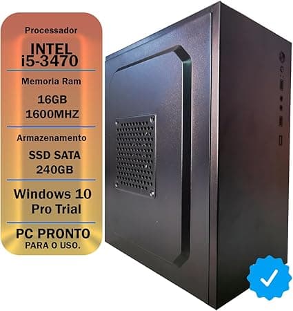 PC Home Office i5 3470 com 16GB DDR3 e SSD 240GB por R$ 594,99