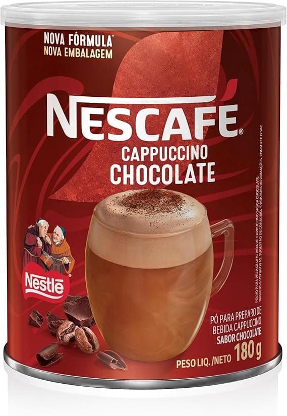 Nescafé Cappuccino Dois Frades, lata 180 g — R$16,53 na Amazon