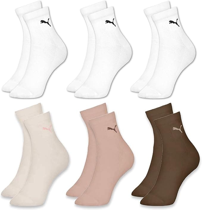 Kit Puma Colors: 6 pares cano médio feminino, cores e conforto