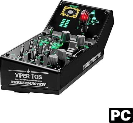 Painel Viper para PC Thrustmaster, licenciado pela USAF, iluminação