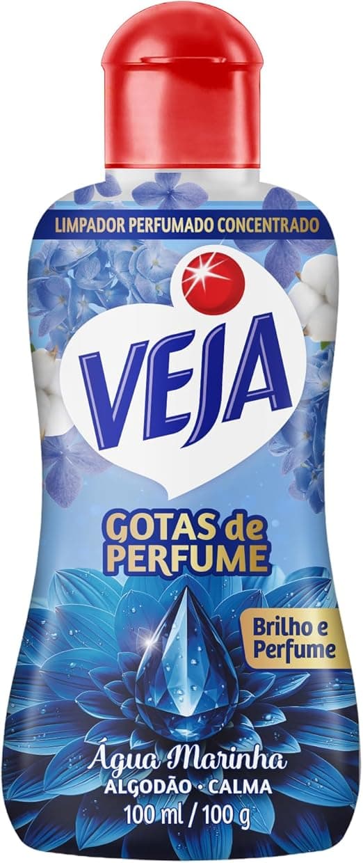 Gotas de Perfume Água Marinha: limpador perfumado 100 ml por R$14,19