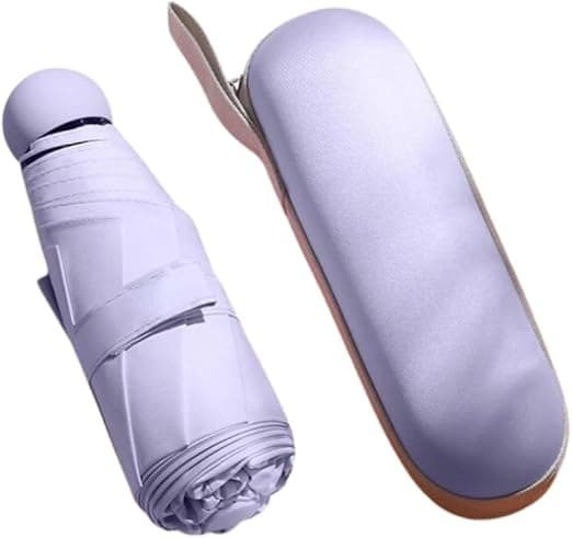 Guarda-chuva de bolso com estojo cápsula por R$39,97 — leve prático UV