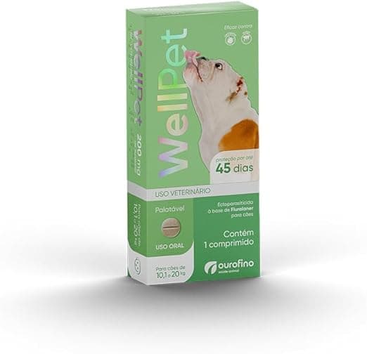 WellPET cães 10,1-20 kg: comprimido palatável, 45 dias de proteção