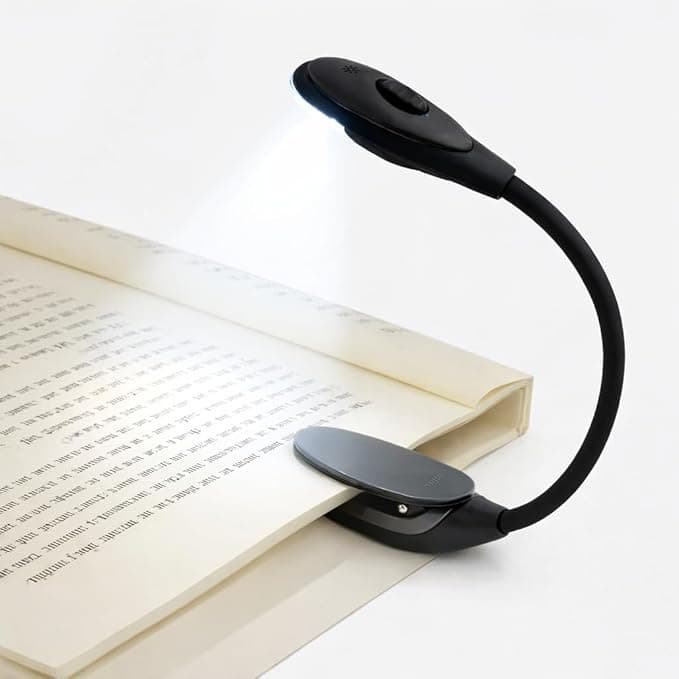 Luz de Leitura LED para Livro: Altura Ajustável, R$24,90 e Cupom 5%