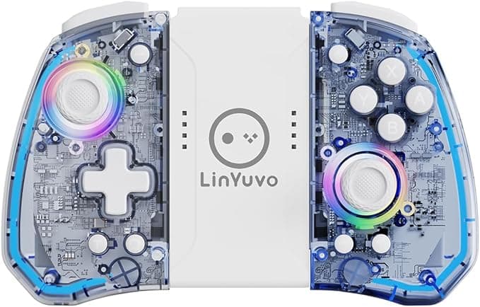 Controle sem Fio para Switch com Hall Effect, Bluetooth e RGB Azul