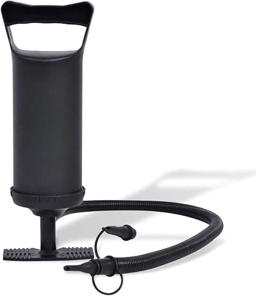 Bomba Manual de Ar para Infláveis 30 cm com 3 bicos, R$27,99 na Amazon
