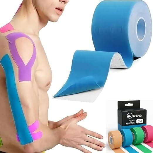 Fita Kinésio Tape Premium 5 cm x 5 m por R$14,90 na Amazon