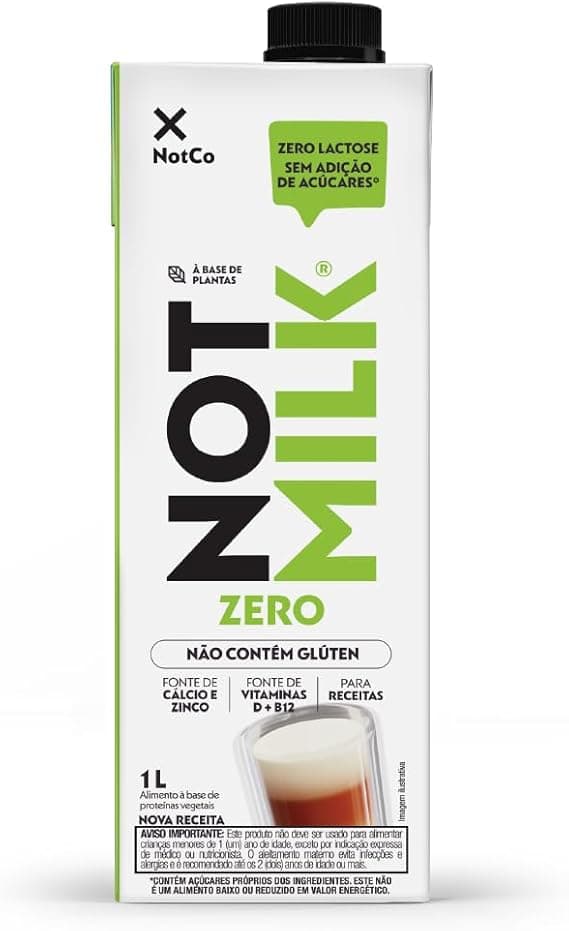 NotCo NotMilk Zero Açúcar 1L: leite vegetal sem açúcar por R$12,16