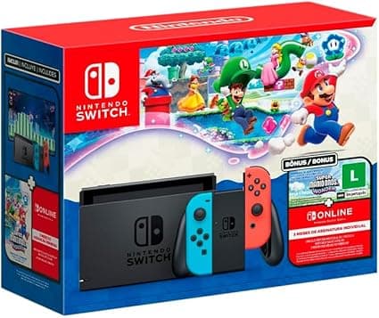 Volta às Aulas: Switch com Mario Wonder e 3 meses Online por R$ 2.309