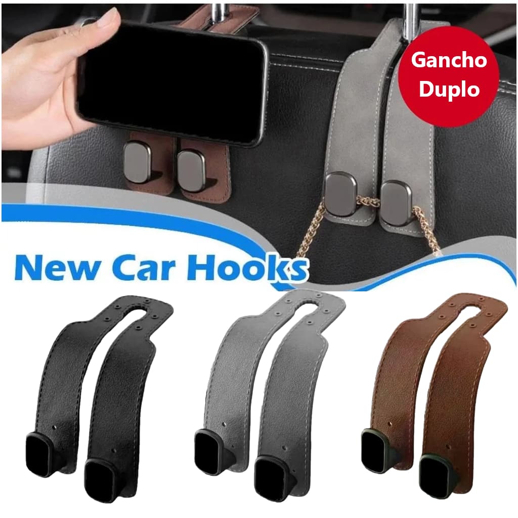 Gancho universal para carro que organiza espaço e mantém itens ao alcance no dia a dia