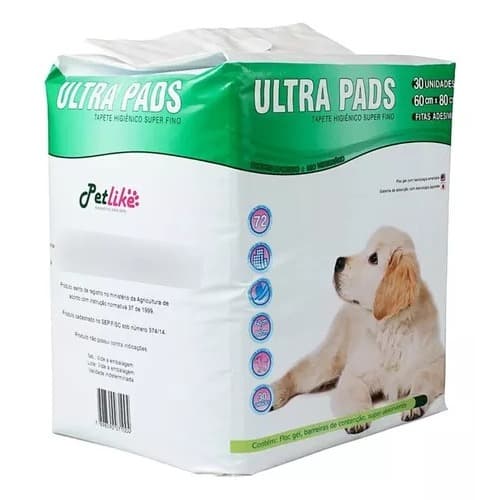 Tapete higiênico superabsorvente que mantém a limpeza e facilita o treinamento do cão