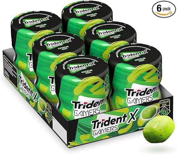 Trident X Gamers Citrus Mix 6 unidades por R$71,10 para Volta às Aulas