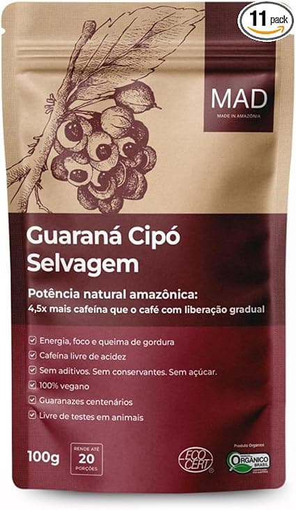 Guaraná Cipó Orgânico MAD 100G: energia e foco por R$ 65,90 na Amazon