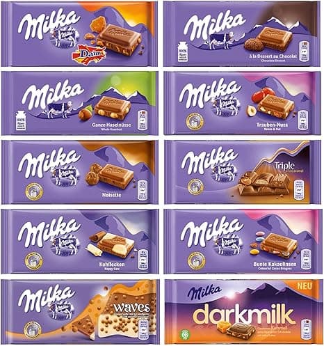 Milka 8 Barras 100 g Importadas – Volta às Aulas Frete Grátis e Pix 5%