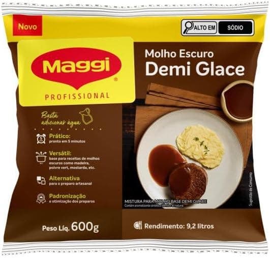 Molho MAGGI Demi Glace 600g: pronto para usar, R$29,90 na Amazon