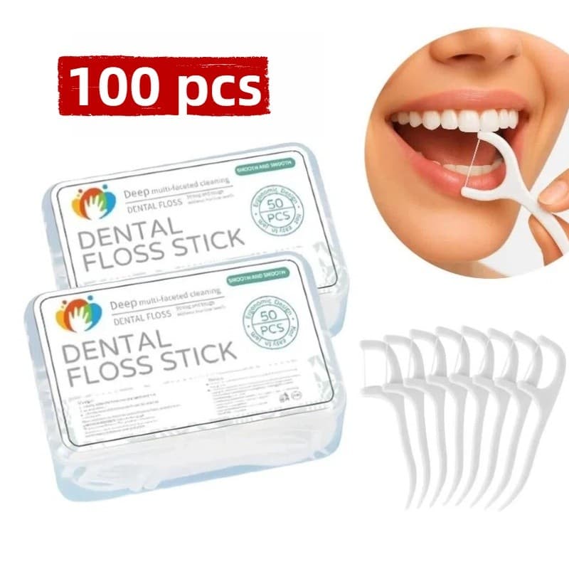 Palitos de fio dental que garantem limpeza interdental eficaz e praticidade no dia a dia