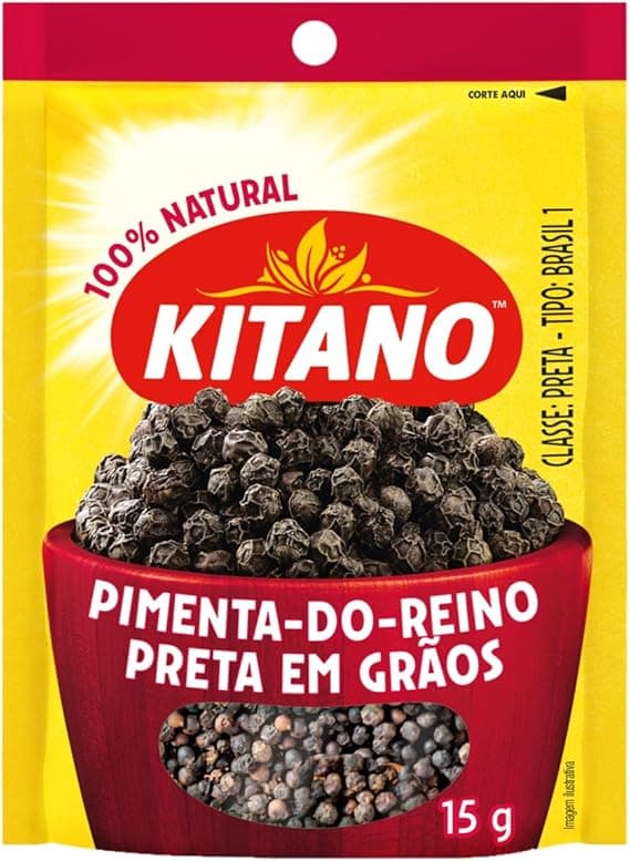 Pimenta-do-Reino Kitano em Grãos 15g em Oferta para Volta às Aulas