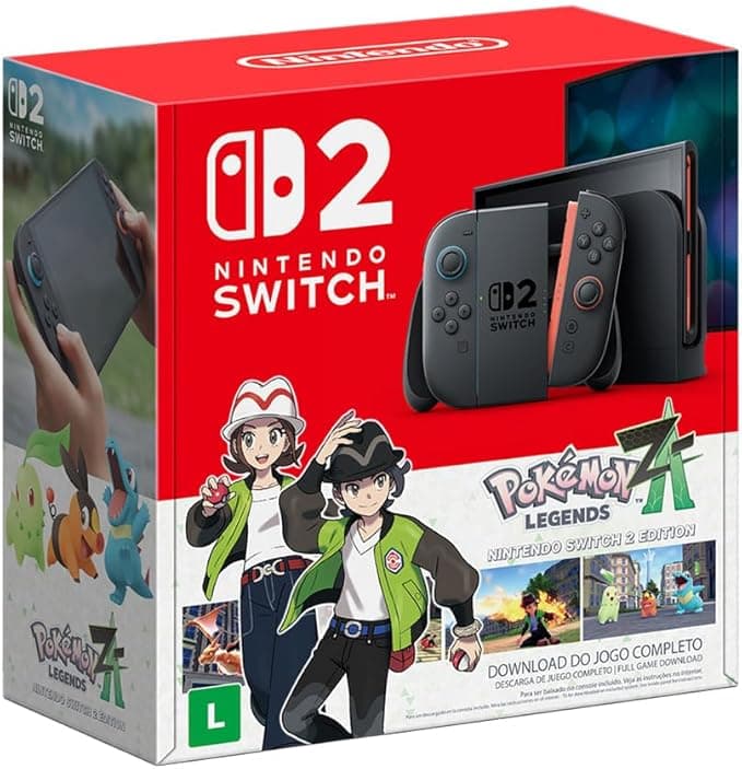 Switch 2 com Pokémon Legends: Z-A chega ao Brasil com tela 7,9 HDR