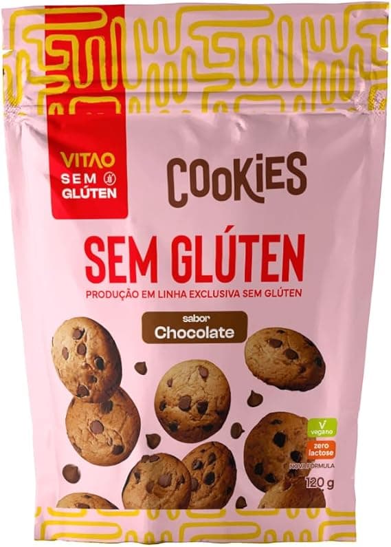 Vitao Cookies Sem Glúten Cacau 150 g: R$16,89 na Amazon com cupom App