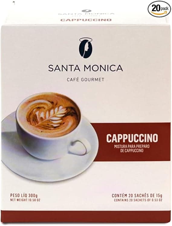 Cappuccino Santa Mônica Monodose: 20 sachês R$38,90 com frete grátis