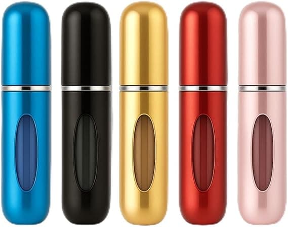 Kit de 5 frascos recarregáveis 5 ml: leve e barato, R$19,90 na Amazon