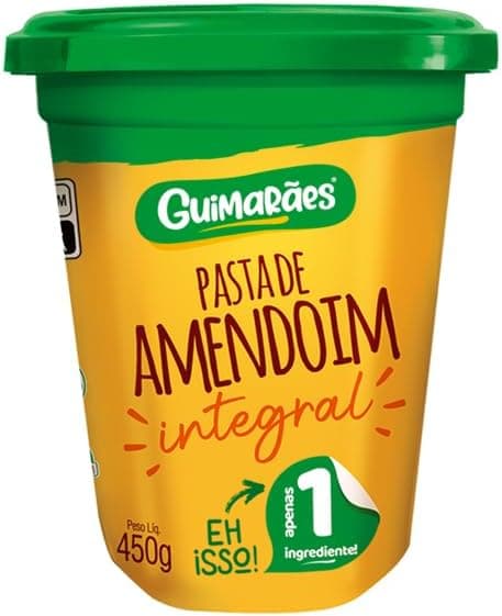 Pasta de Amendoim Vegana 450g Guimarães por R$17: ótima para as aulas