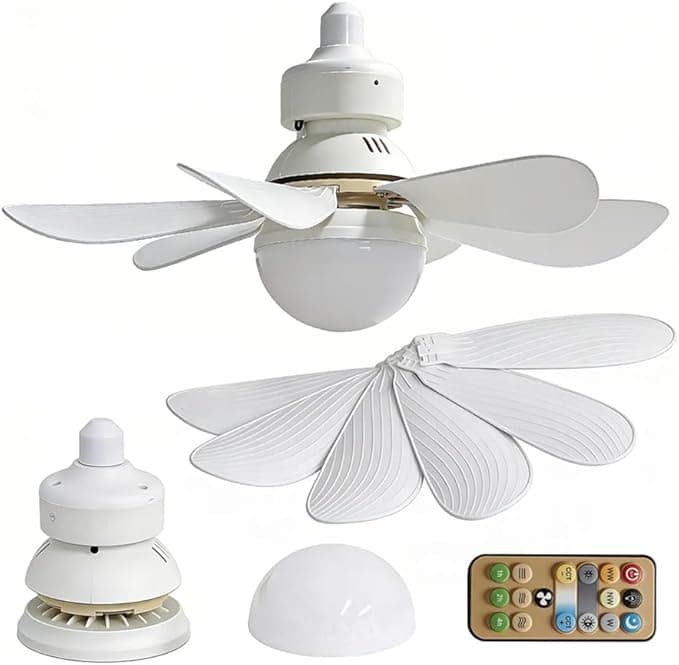 Ventilador de Teto com LED 30W Silencioso com Controle Remoto – Branco